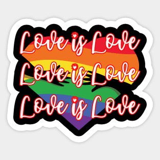 Love Is Love LGBT Gay Pride Sticker